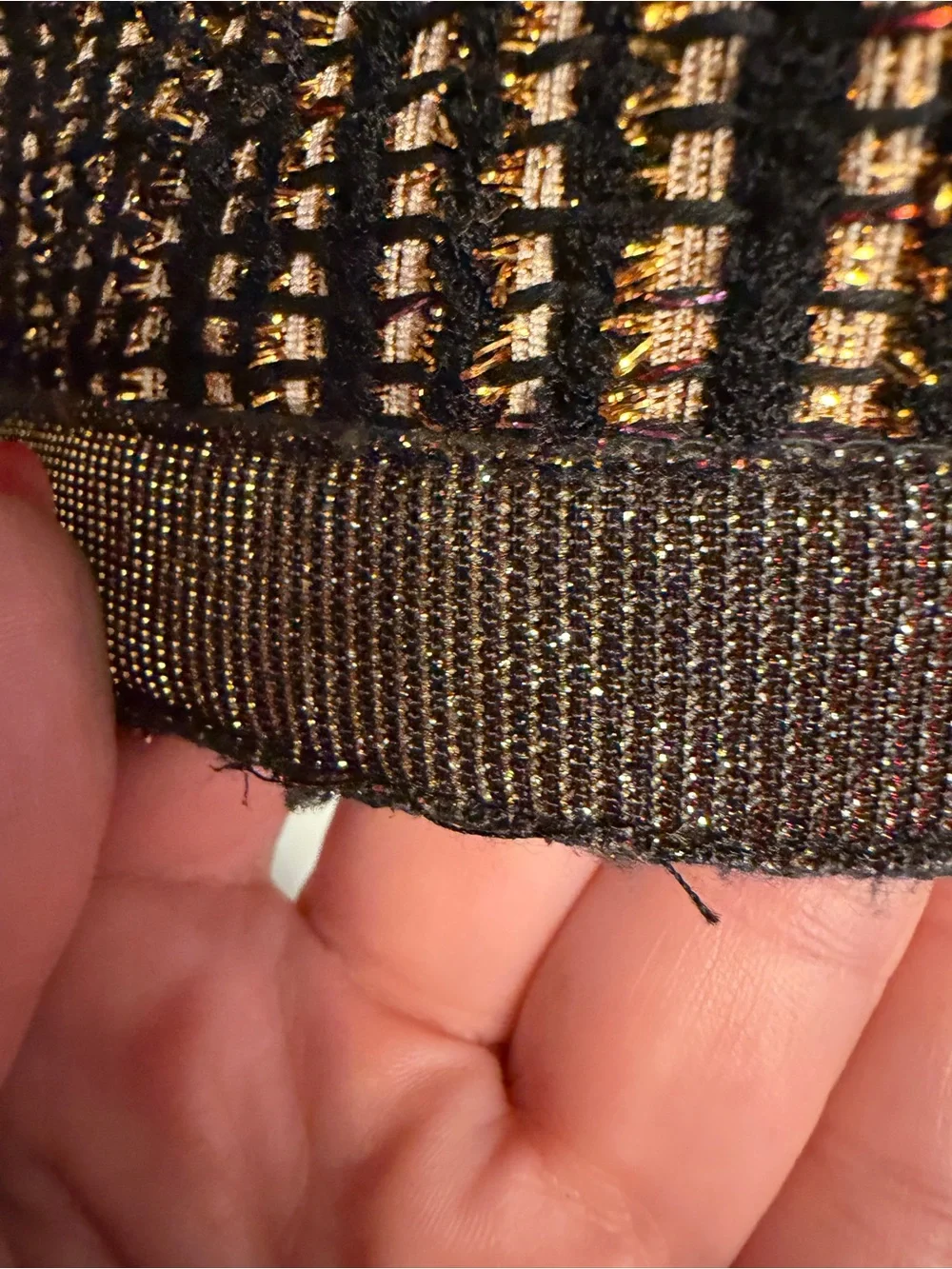 CHANEL Luxe Gold Metallic Black Jacket FR 42  Runway 2010 Cruise Collection
